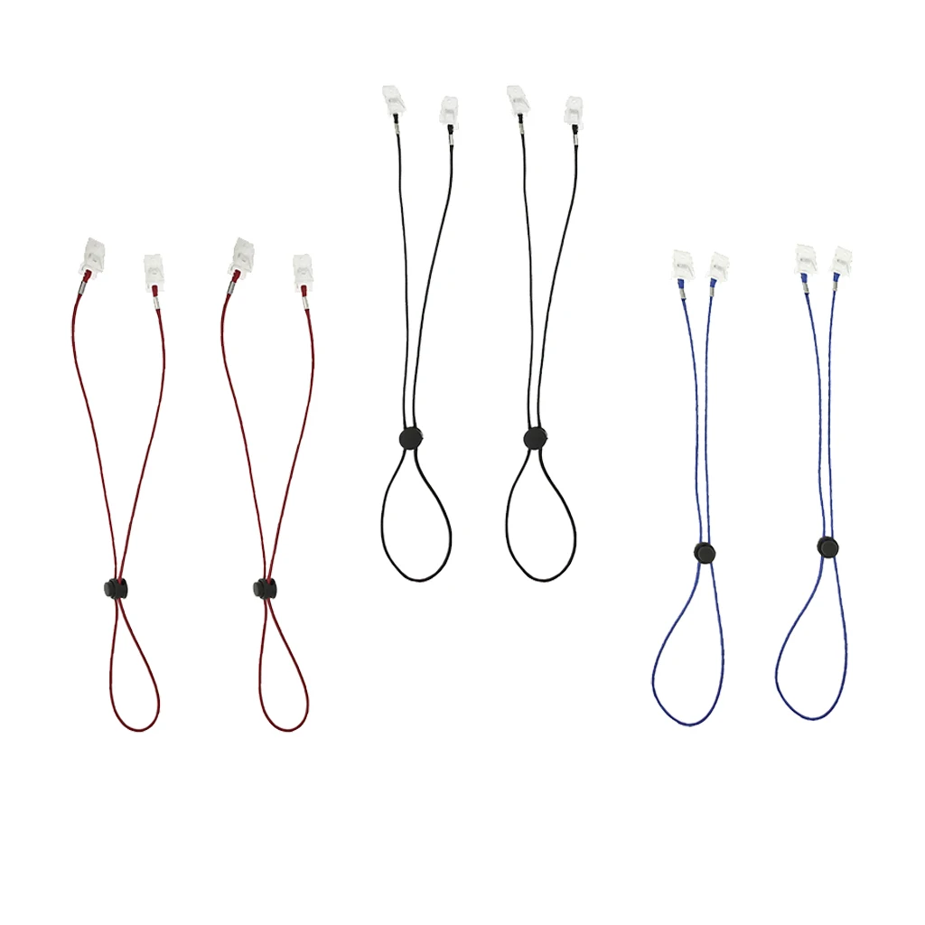 6pcs Flexible Napkin Clips Landyard Bib Eating Towel Holder String Adjustable String Chains Hold Your Napkin in Secure Place