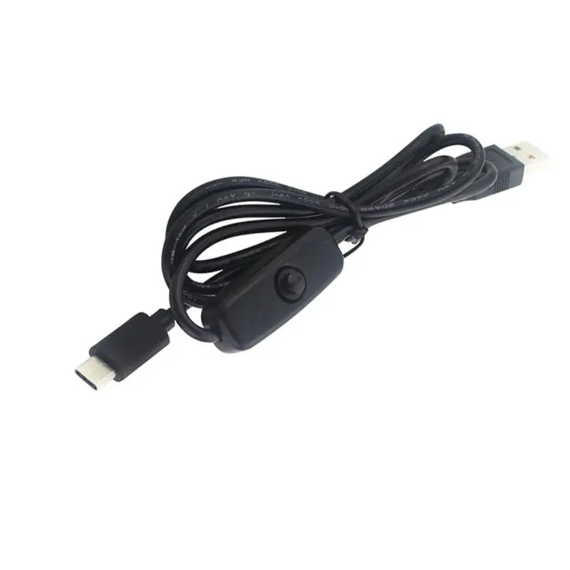 

1.5m Type C Male to USB Male Power Cable with Switch Button for Raspberry Pi 4 B95C