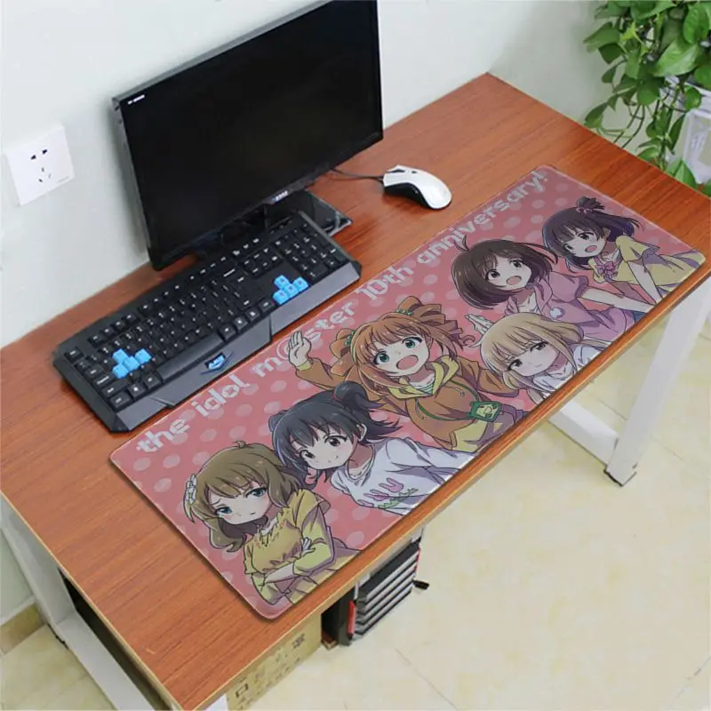 Игровой коврик для мыши Idol Master для девочек с клавиатурой, резиновый коврик для мыши, Настольный коврик, версия для управления/скорости, большой игровой коврик для мыши - Цвет: Lock Edge 30x80cm