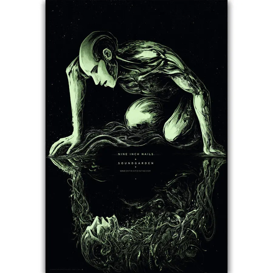 Soundgarden Chris Cornell Rock Music Band-Silk Art Poster Wall Sicker Decoration Gift