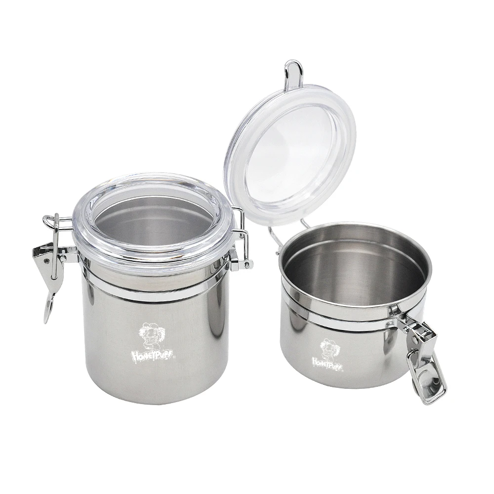 HORNET 3 размера серебро Нержавеющая сталь табак может Humidor увлажнитель воздуха