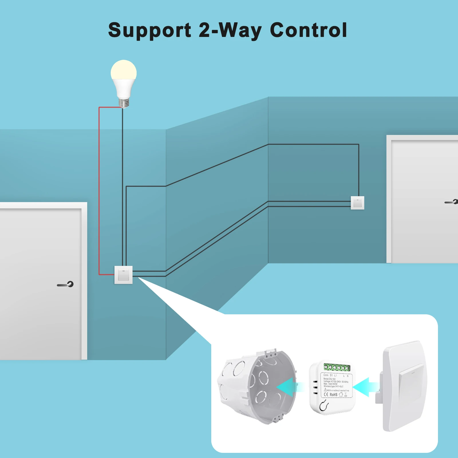 Tuya Inteligente Wifi Interruptor Módulo Nenhum Neutro Vias Interruptor de Luz Relé de Controle Múltiplo Vida Inteligente App Trabalhar com Alexa Casa do Google - Image 3