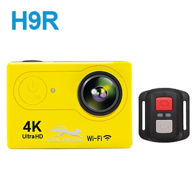 Цвет: желтый H9R Экшн-камера Ultra HD 4K WiFi Пульт дистанционного управления спортивная видеокамера 2," 170D Go Водонепроницаемая Pro спортивная камера видеокамера DVR DV - Цвет: Цвет: желтый