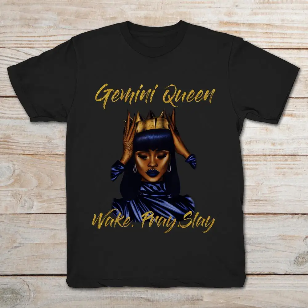 Футболка Gemini queen Wake Pray Slay | Мужская одежда