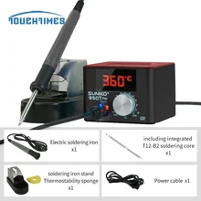 SUNKKO – Station de soudage Portable T12 950T Pro 75W, fer à souder électrique antistatique à température constante, outil de soudage réglable