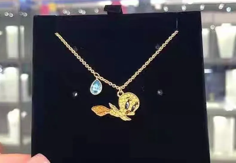 Amazon с кристаллами Swarovski осень и зима стиль Канарские дети ожерелье для девушки влюбленных подарок на день