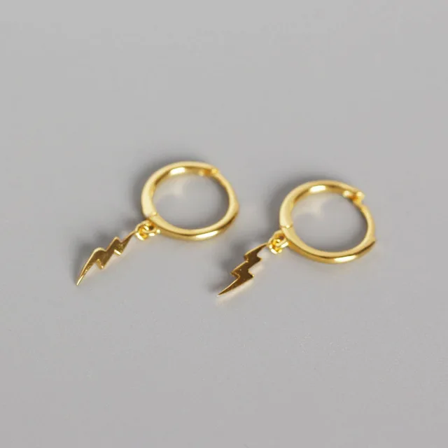 S925 S1 Женские серьги, 925 пробы, серебро, молния, серьги-гвоздики, модный стиль, для девушки, гламурные серьги, модные элементы, ювелирное изделие - Окраска металла: S925 S1
