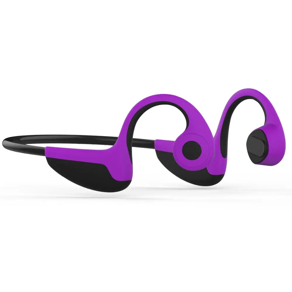 Purple TWSearphone Z8 Bluetooth 5,0 наушники костной проводимости Беспроводные спортивные гарнитуры с микрофоном для всех смартфонов - Цвет: Purple