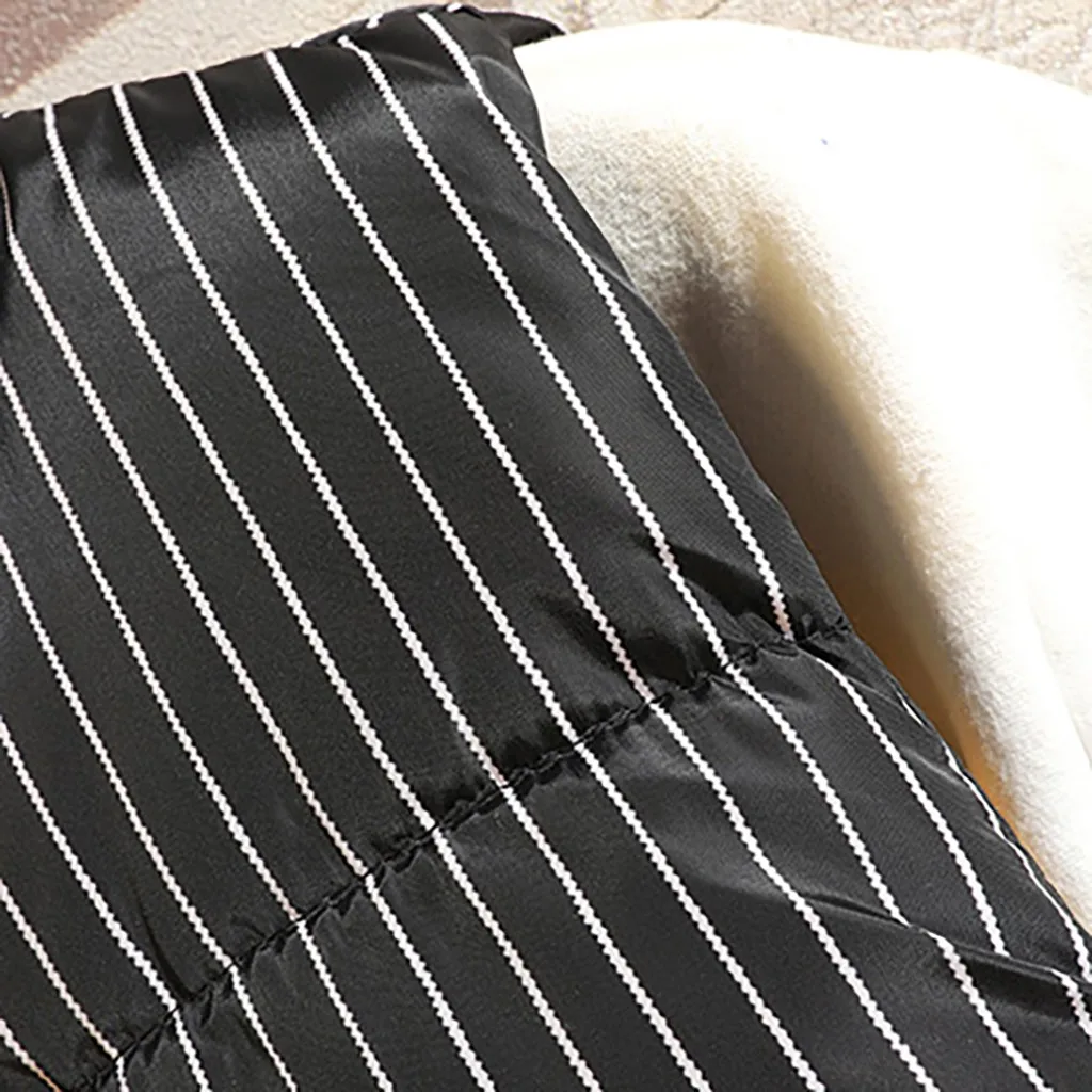 M-3XL полосатая мужская куртка без рукавов, пальто Homme, зимний повседневный мужской утепленный жилет с хлопковой подкладкой, мужской жилет, плюс одежда