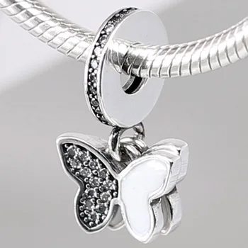 

Original Fluttering Butterfly With Crystal Pendant Bead Fit 925 Sterling Silver Bead Charm Bracelet Diy Jewelry