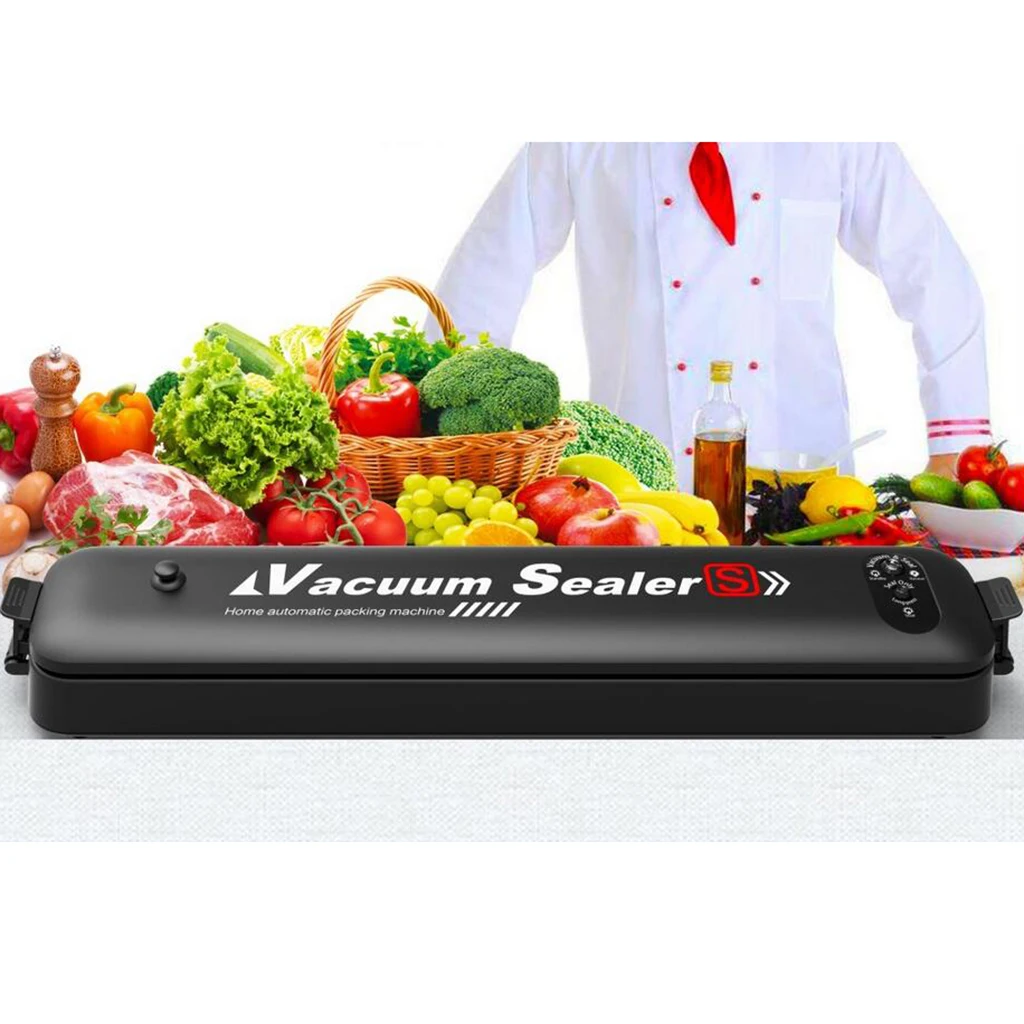 Vacuum Sealer Automatic Food Vacuum Air Sealing System For Commercial Household Packaging Food Preservation Include 15 Pcs Bags