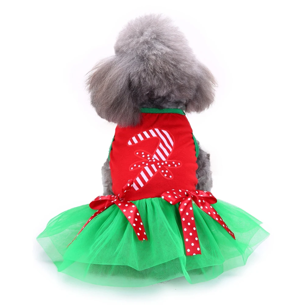 Рождественская Одежда для собак, щенков, платье принцессы, юбка, одежда, мягкий теплый костюм, Рождественская Одежда для собак Китти