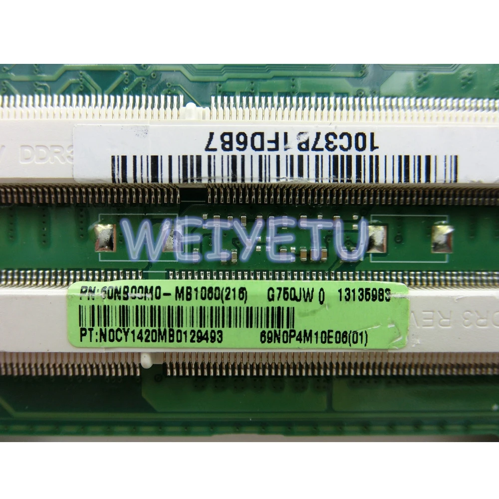 G750JW With i7-4700HQ CPU 2D LCD Connector Motherboard for ASUS G750J G750 G750JW Laptop Mainboard Rev 2.1