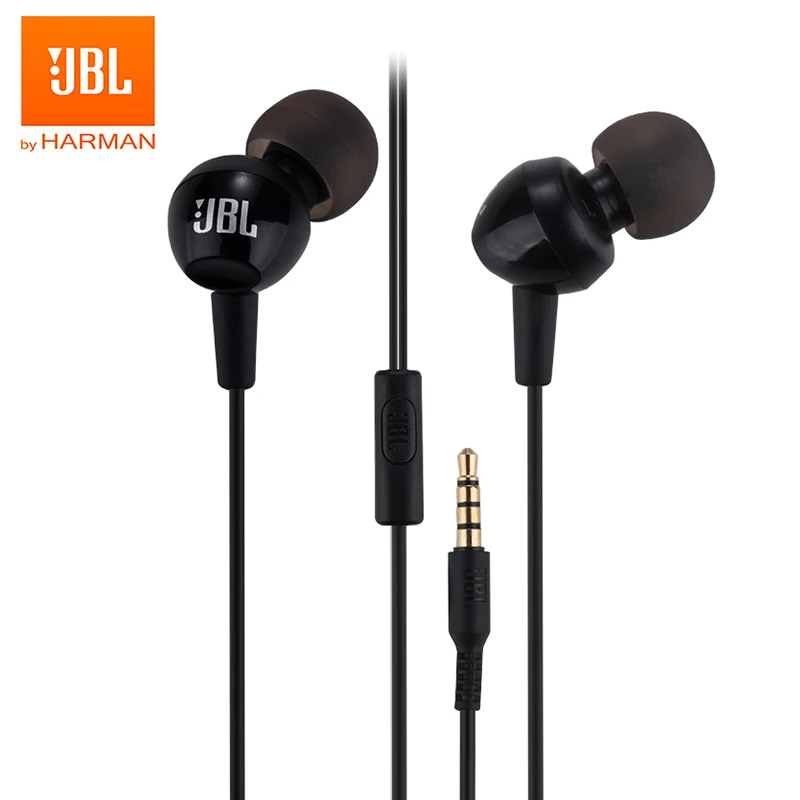 Оригинальные Проводные стереонаушники JBL C100Si 3 5 мм с глубокими басами Спортивная