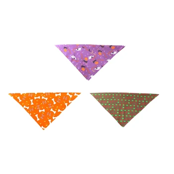 

3 Pack Halloween Pet Dress Saliva Towel Cat and Cat Accessories Accessory Holiday Dress