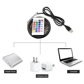 

USB 5V Soft 7 Colors Change String Light with Remote Control for TV Background Decor