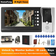 Homefong Wired Video Deur Telefoon Met Slot Video Intercom Voor Appartement Thuis Elektrische Toegang Lock Systeem 3A Power Control