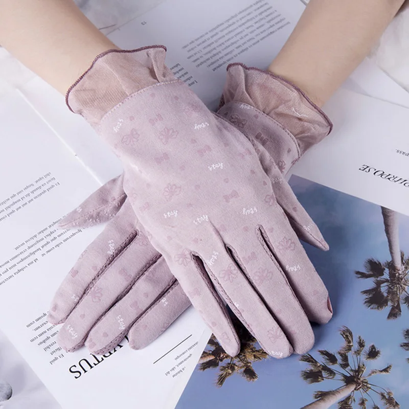 

FEIQIAOSH Women Summer UV-Proof Driving Gloves Party Sexy Dressy Lace Mittens Accessories Gloves touch screen glove wholesale
