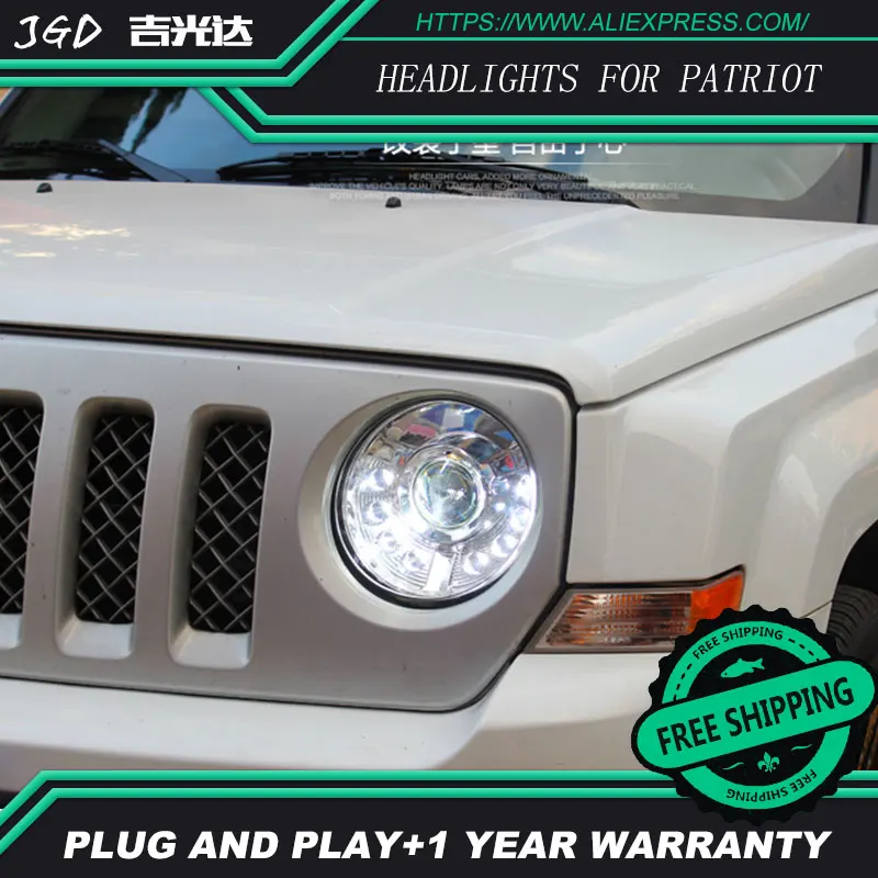 Car Styling Head Lamp case for Jeep Patriot Headlights 2013 2015 LED