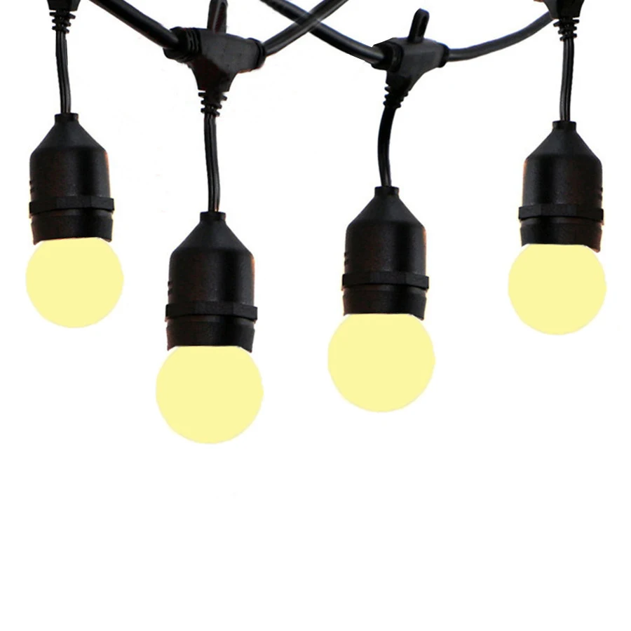 Thrisdar 15 м 15LED E27 Глобус лампочки рождественские гирлянды свет коммерческий класс задний двор бистро кафе Свадебная гирлянда для развешивания свет