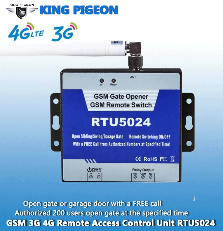 King Pigeon RTU5024 Gsm реле раздвижные ворота открывалка релейный переключатель дистанционного беспроводного контроля доступа комплекты App поддержка парковочных систем