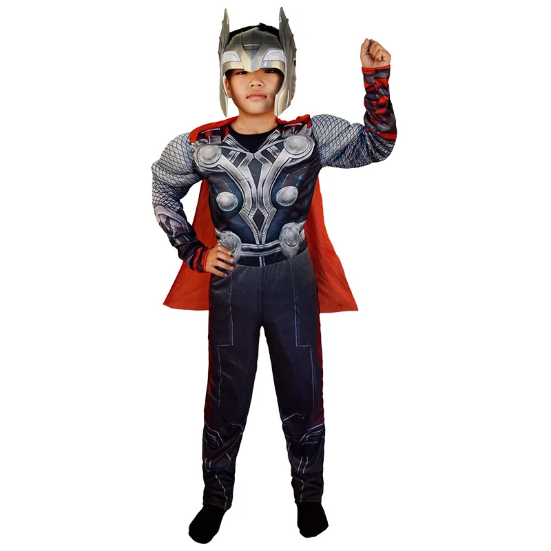 COS/Лига справедливости; одежда Тора на Хеллоуин; DC League; детская одежда с мускулами; одежда Тора; комбинезон