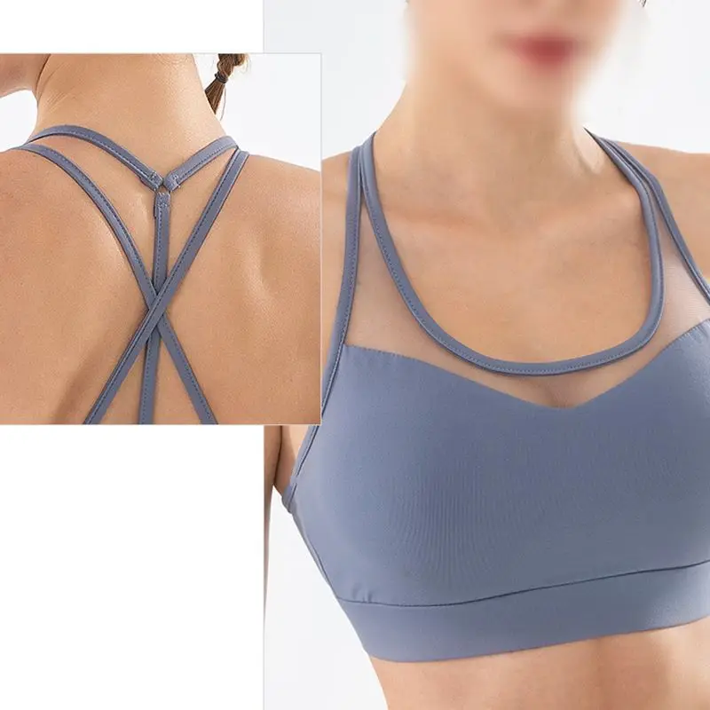 

Women's Yoga Underwear With Chest Pad Sports Bra New Beauty Back Bra Casual Blouse Outdoor Sports Vest