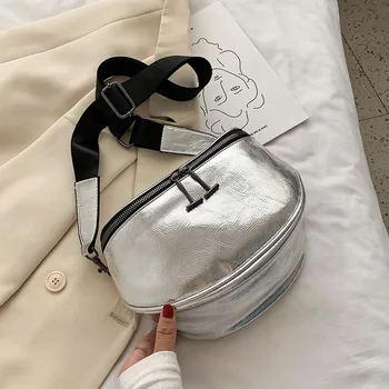 

Women Messenger Bag Wide strap Shoulder Crossbody Bags for female 2020 New Designer Ladies Chest bag PU Leather handbag Hobos