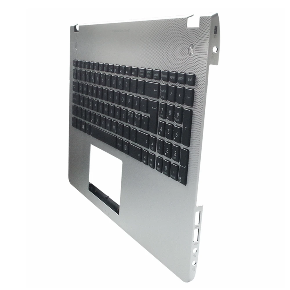 GZEELE Новая Клавиатура ноутбука рамка для ASUS X501U N56 N56V N56VM N56VZ N56SL Серебряный Топ чехол Упор для рук верхний чехол C оболочкой подсветка
