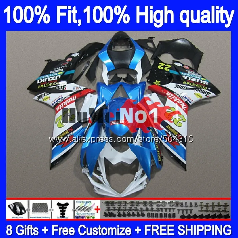 Инъекции для SUZUKI K11 GSXR 750 600 2011 2012 2013 цвет: черный, синий 18MC. 79 GSXR600 GSXR750, возрастом 11, 12, 13, 14, 15, обтекатель