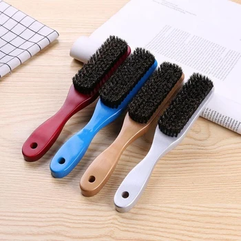 

Red Lotus +Pig hair Handle Hair Brush Hard Boar Bristle Combs for Men Women Hairdressing Hair Styling Beard Comb Brush