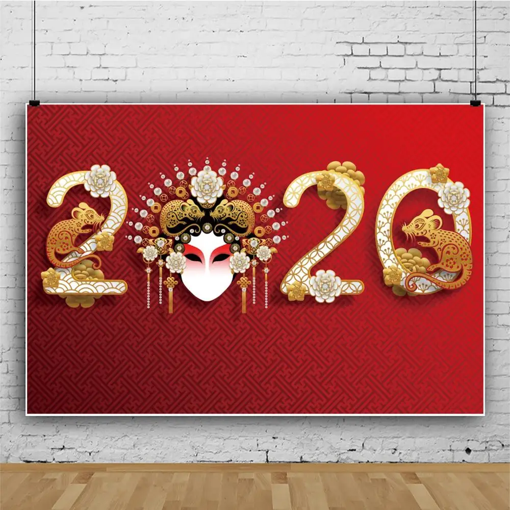 Online Wholesale Shop New arrival updates Everyday Online store 20x10ft  Happy New Year 2020 Year of The Rat Backdrop Vinyl Cartoon Mouse Chinese  Old Lanterns Flowers Ornaments Red Photography Background New Year