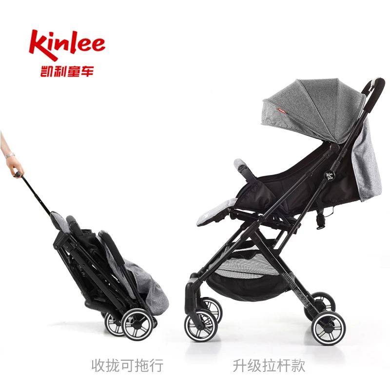 Gray 6,5 кг красивый пейзаж для детей коляска 3 в 1 легкая амортизация Горячая мама розовая переносная Роскошная прогулочная коляска - Цвет: Gray