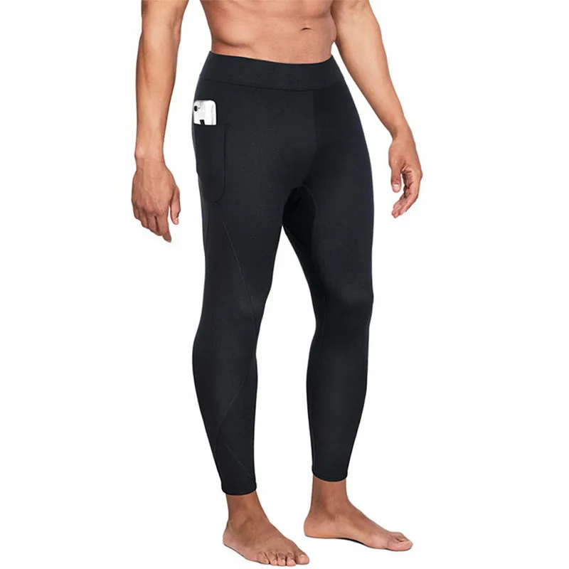 Обтягивающие мужские спортивные штаны для бега, компрессионные брюки, быстросохнущие эластичные штаны для спортзала, мужские спортивные повседневные штаны для йоги, леггинсы для фитнеса - Цвет: black