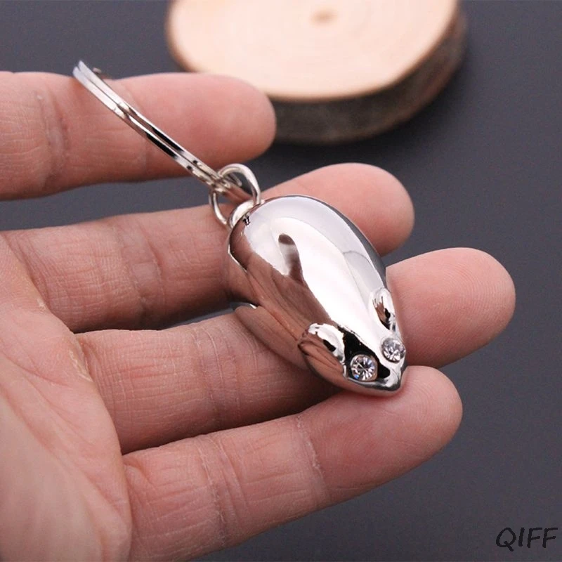 Милый Soild mouse год Китайский Зодиак металлический брелок счастливые ювелирные изделия