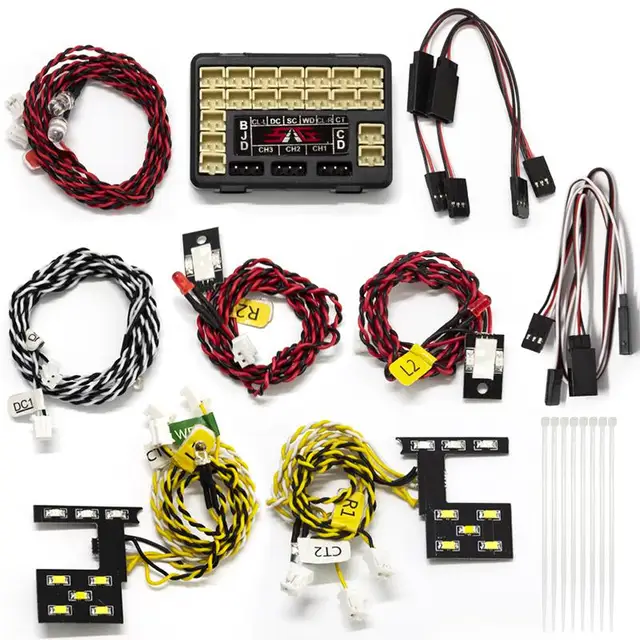 MJRC New Product  LED Light System Front & Rear Lamp Group for 1/10 RC Car Traxxas TRX4 Bronco Front and Back Headlights