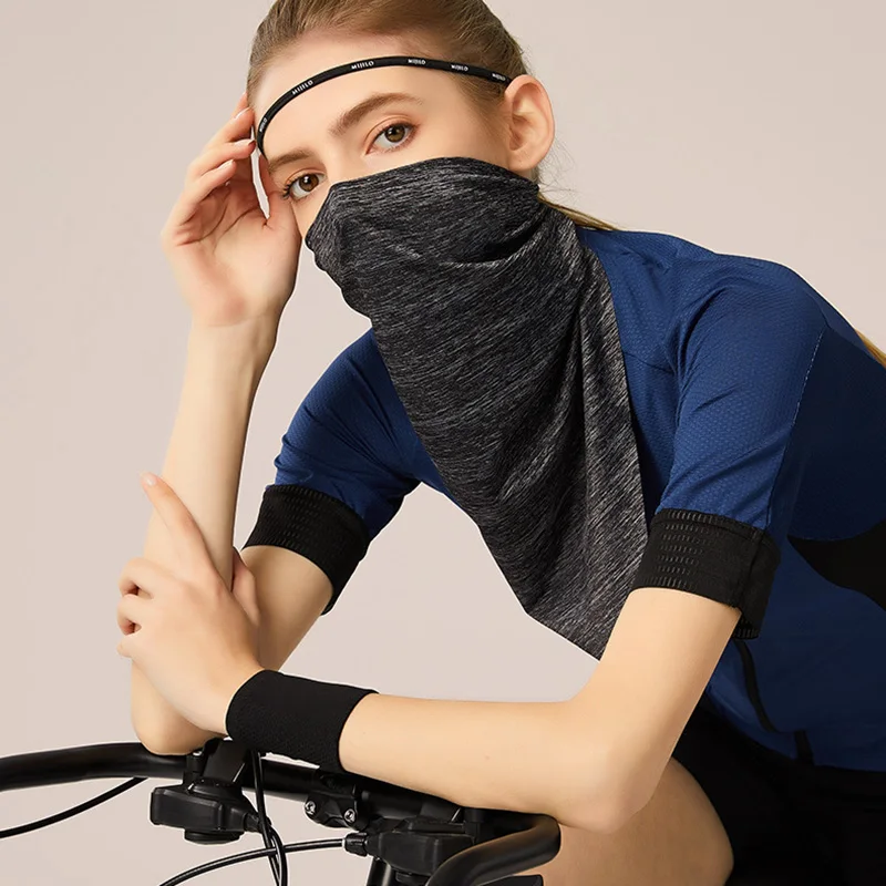 Outdoor Face Mask Breathable Viscose Fiber Sun Dust Mask Neck Bandana for Riding Skiing C55K Sale