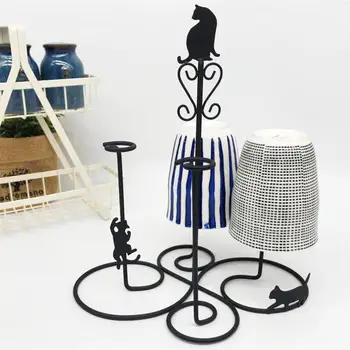 

Cute Cat Design Iron Made Cups Holder Coffee Tea Mugs Hanging Stand Organizer Storage Rack for Kitchen Supplies