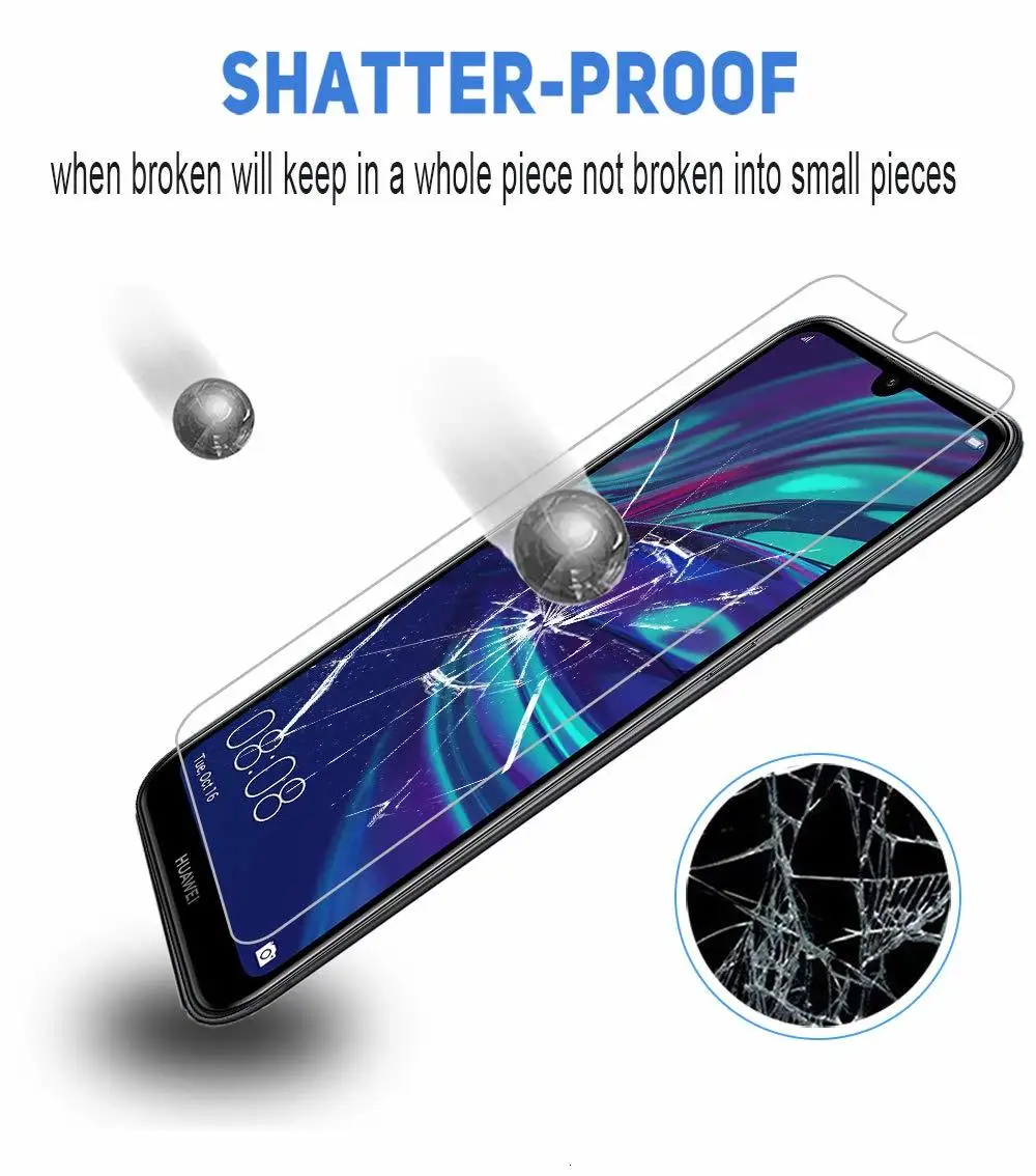 1000Pcs 9H 2.5D Tempered Glass For Huawei Y6 Prime Y5 Prime Screen Protector For Huawei Y3 Protective Glass Film