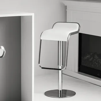 

Stainless Steel Bar Stools Modern Furniture Round Lifting Rotation Bar Stool Dining Chair Counter Commercial Office Stool