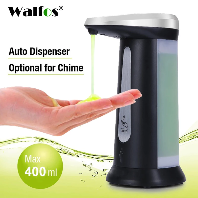 

Walfos 400Ml ABS Electroplated Automatic Liquid Soap Dispenser Smart Sensor Touchless Sanitizer Dispensador for Kitchen Bathroom