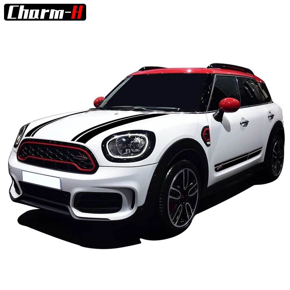 Автомобильный Стайлинг капот виниловая накладка наклейка боковая юбка StripesTrunk наклейка s для Mini Cooper Countryman f60 аксессуары