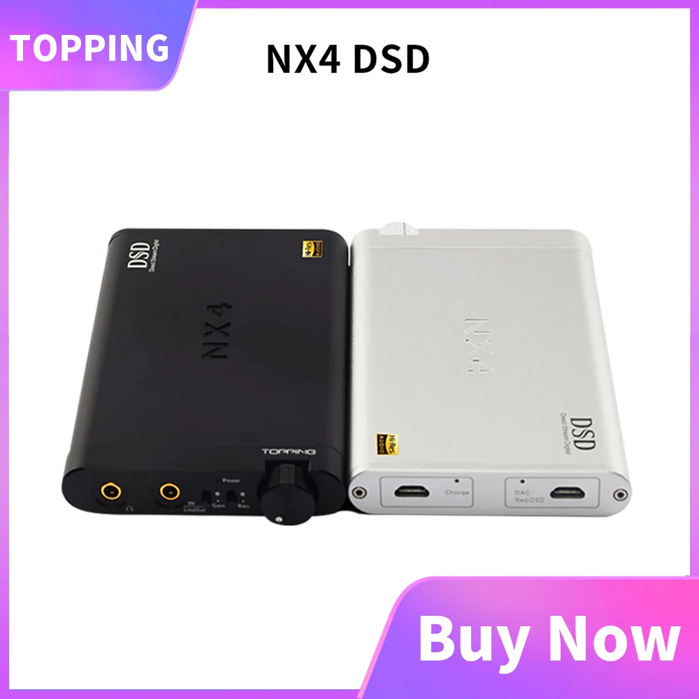 Портативный ЦАП Topping NX4 DSD ES9038Q2M XMOS XU208 усилитель для наушников dac usb DSD512
