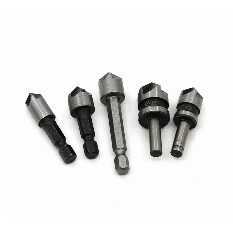 

82 Degree 5PC Five Edge Chamferer Woodworking Hole Fast-Oriented Chamfering