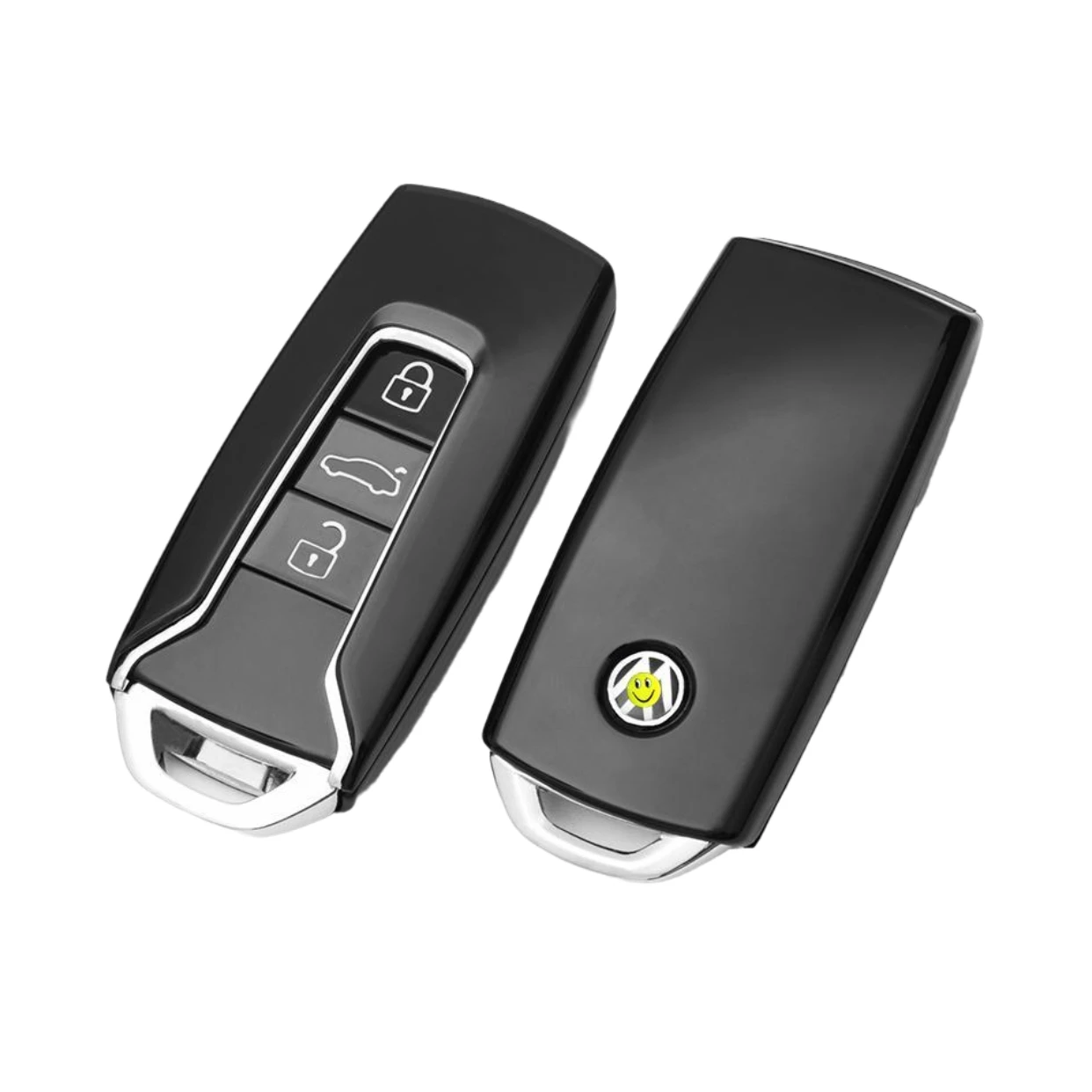 Чехол для смарт-ключа с логотипом и 3 кнопками чехол 2020 Volkswagen VW Passat Golf Tiguan Touareg Skoda