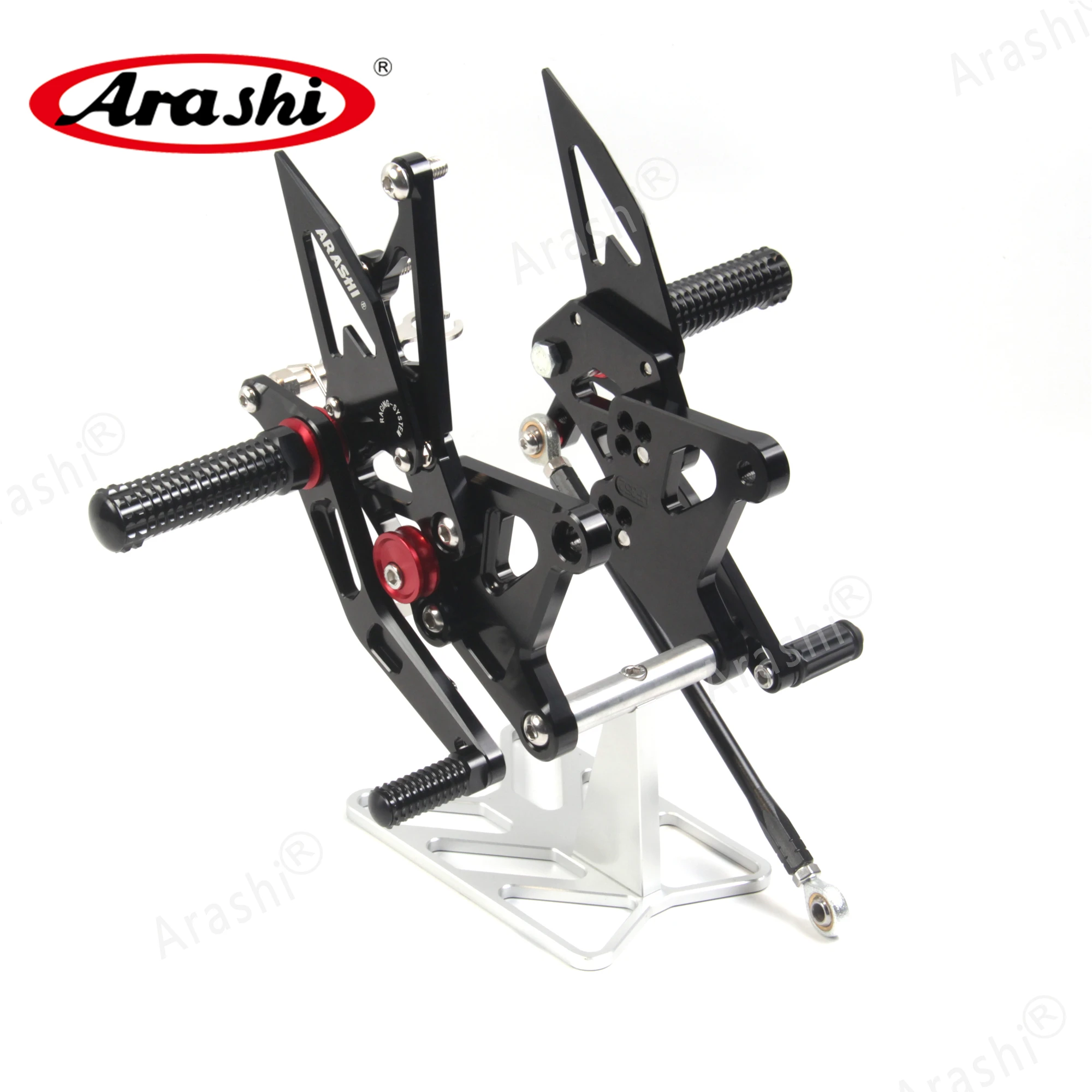 Регулируемые подножки Arashi для KAWASAKI ZX-6R Ninja ZX636 2005 2006, Задние подножки Rearset 05 06 CNC алюминиевые