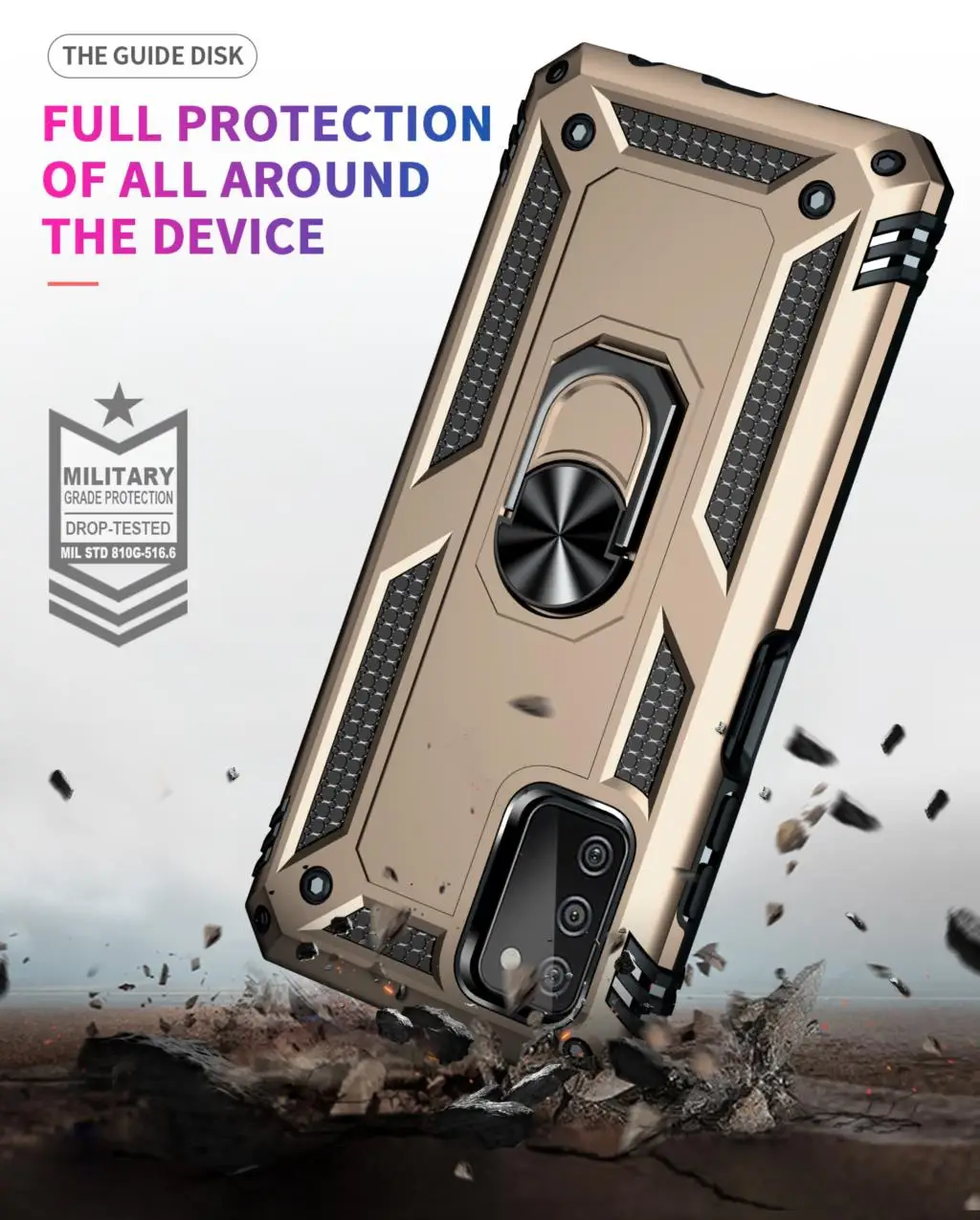 for Samsung A03s Armor Shockproof Case for Samsung Galaxy A03s Military Protective Magnet Holder Ring Case Cover for A 03s 03 s silicone cover with s pen