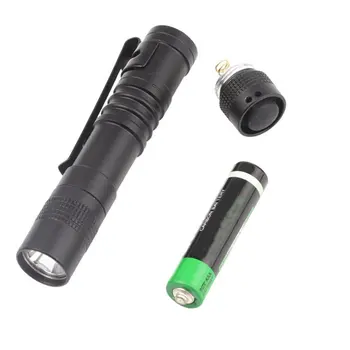 

Black Practical And Durable 7Th Aaa Aluminum Alloy Led Mini Clip Form Portable Gift Glare Flashlight