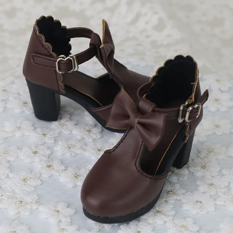 MSD Shoes 1/4 BJD Boots Supper Dollfie Boots Dollmore Luts AOD brown High heels 