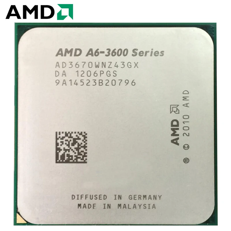 AMD A4 Series A6 3670 четырехъядерный процессор 100% рабочий 2 7 ГГц 100 Вт FM1|Процессоры| |